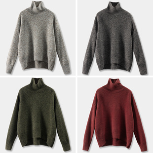 法柜花纱重磅100羊毛高领毛衣D女81E2 万年经典 H春上7号 明星款