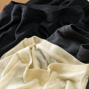 品质80支精纺羊毛圆领针织T恤21J6特 高端打底 H春上7号 Row柜2K