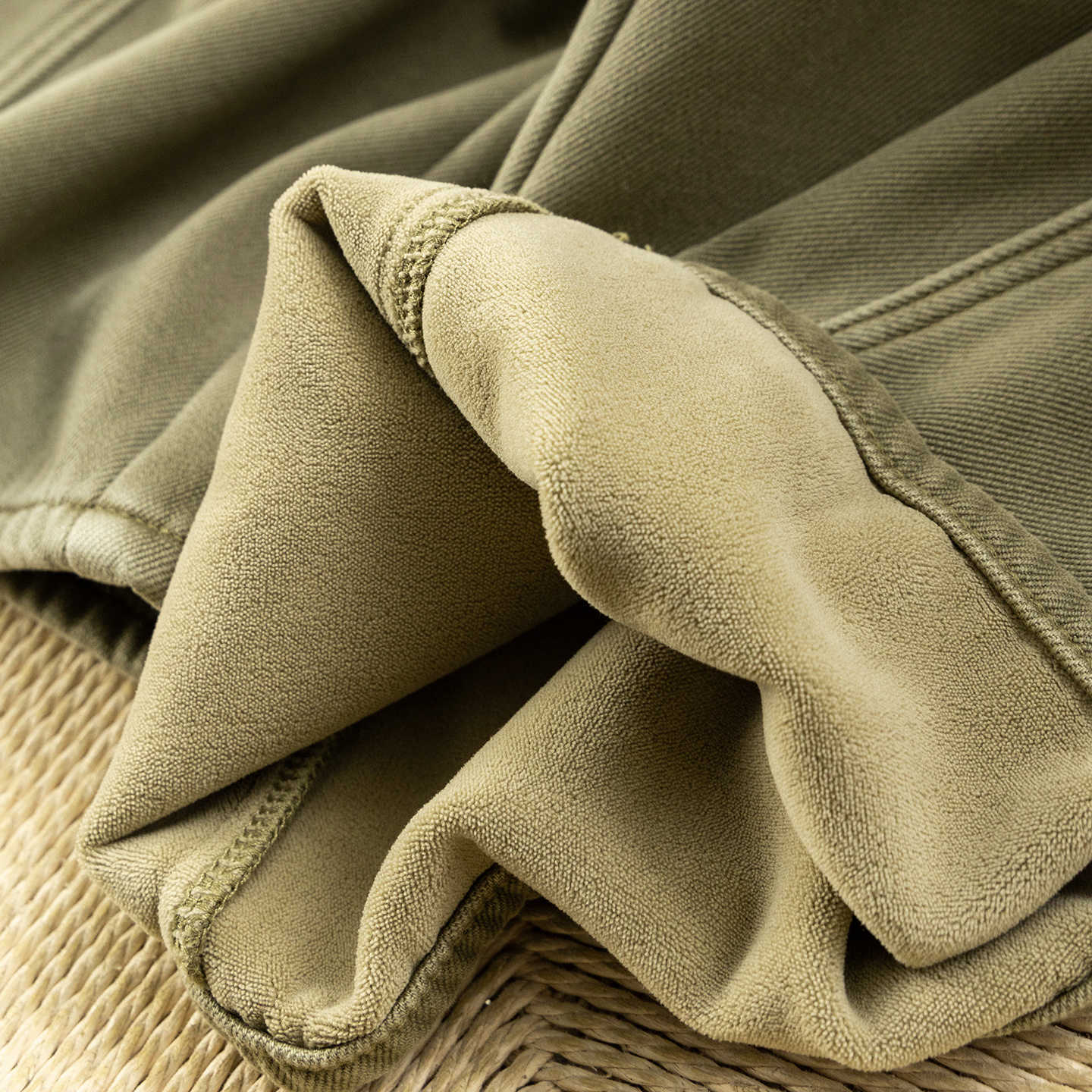 法G含天丝加绒阔腿弯刀牛仔裤