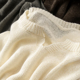 针织衫 法柜笈简高品琎口和纸V领长袖 H女90I2 慵懒闲适 H春上7号