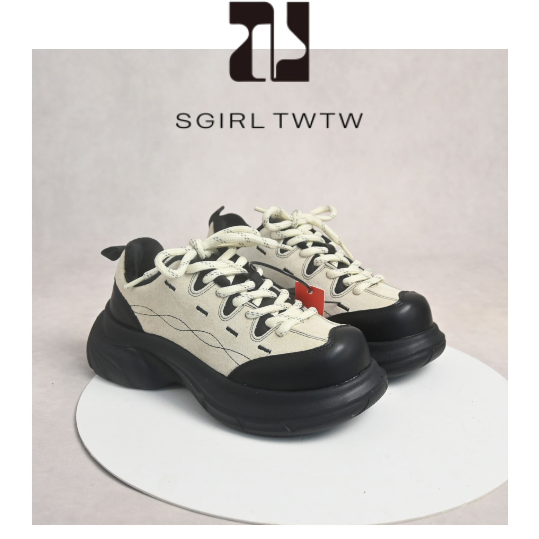 SGIRLTWTW加绒厚底老爹鞋