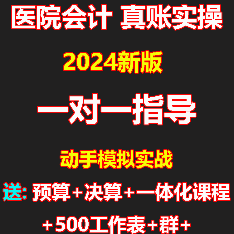 医院政府事业单位政府预算决算会计课程网课实训视频实务做账教程