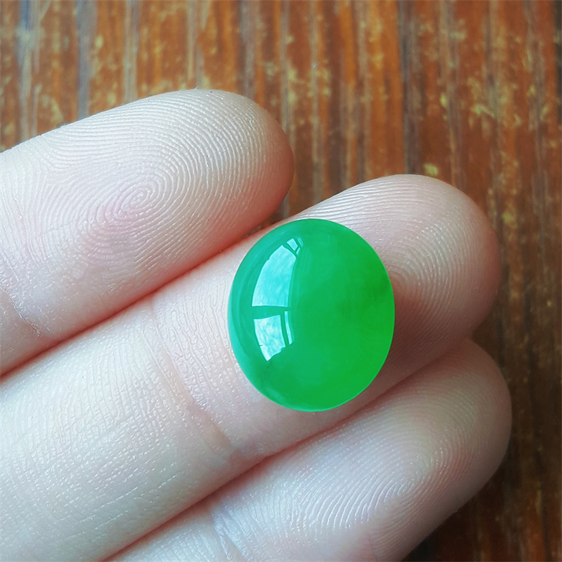 天然缅甸a级翡翠蛋面裸石冰种