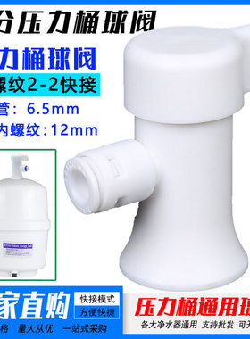 净水器配件纯水机3.2G压力桶球阀2分PE管接头6分内牙转3分管开关