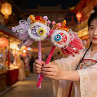 成品发货新年手举鱼灯扭扭棒灯笼儿童元宵礼物古风拍照手提花灯