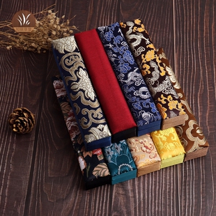 小项链锦盒祥云龙纹图案锦缎首饰包装盒子礼品盒文玩挂件收纳盒