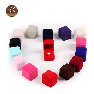 01珠宝首饰盒戒指盒绒布饰品收纳吊坠包装盒礼物圆角盒子定制LOGO