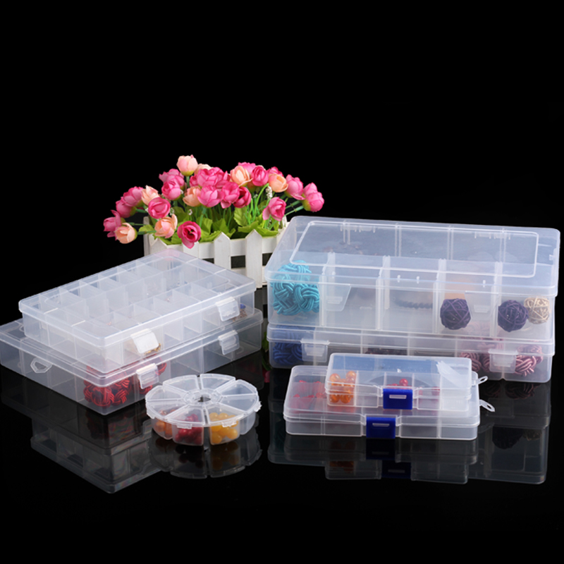 透明塑料螺丝首饰盒可拆卸多功能