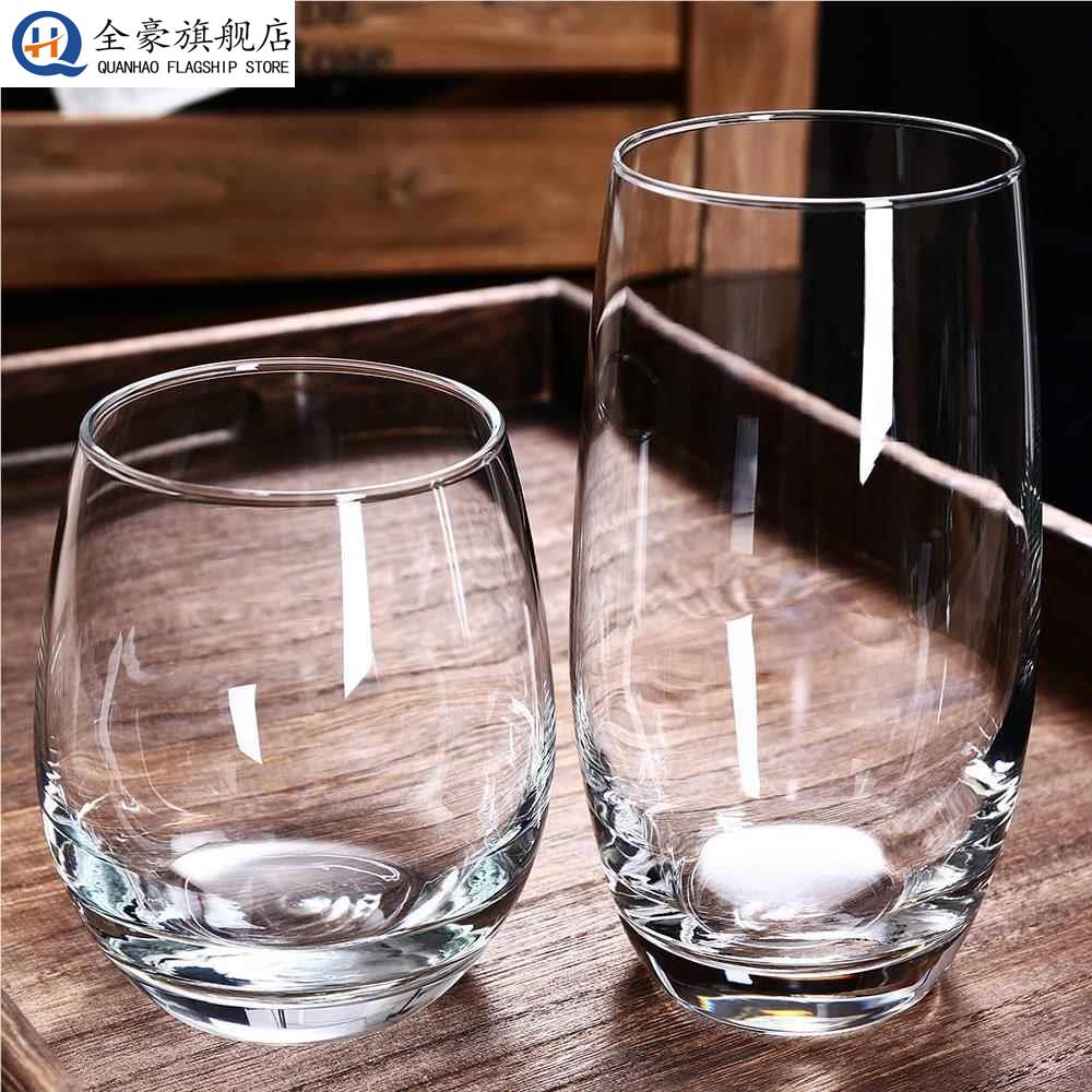 韩版无铅耐热玻璃牛奶ins思慕雪杯椭圆蛋形大肚慕斯玻璃水杯