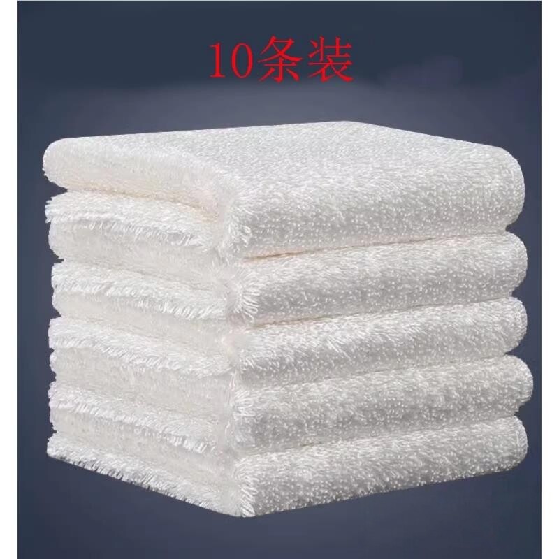 韩国竹纤维洗碗布不沾油10条大抹布吸水不掉毛加厚去油洗碗巾双层