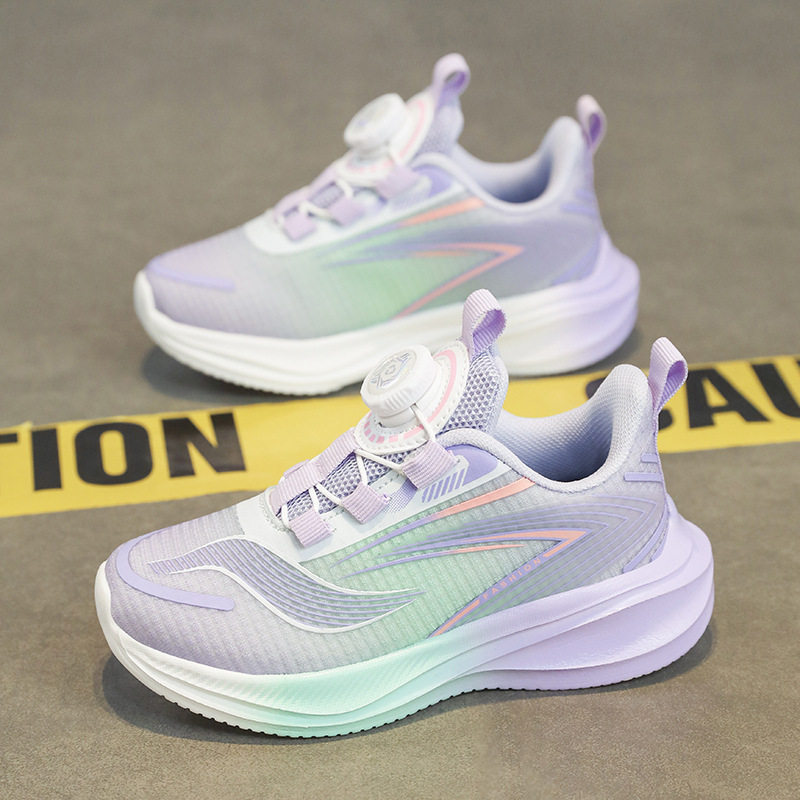 男童鞋子2026春季新款儿童运动鞋中大童旋转扣女孩网面跑步训练鞋