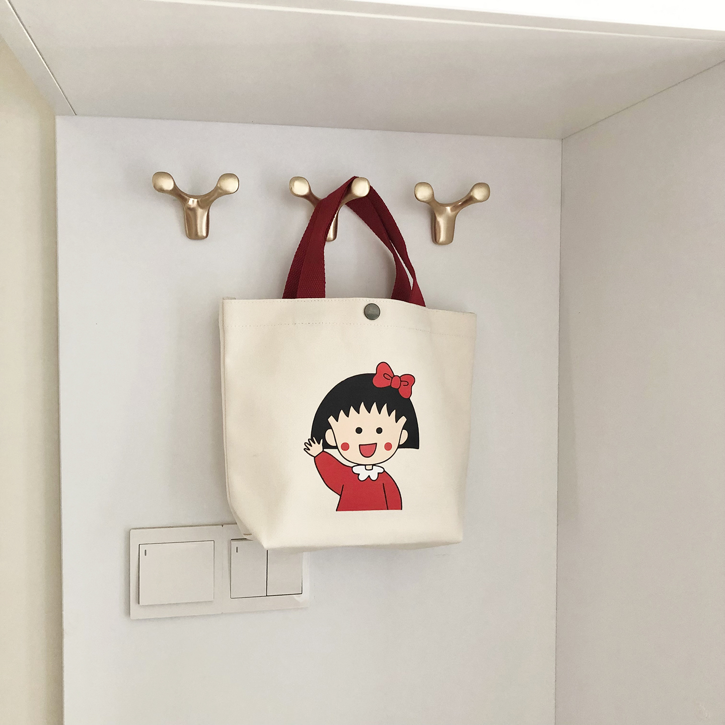 新款撞色手提袋韩版女生帆布袋