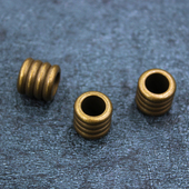 黄铜桶珠伞兵绳隔珠DIY铜珠手串链配件饰品手工手作空心珠文玩珠