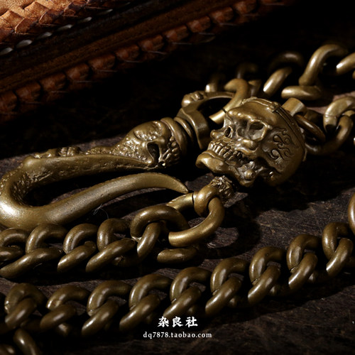 杂良社骷髅财布链机车重磅钥匙扣
