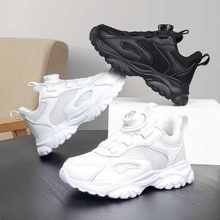 儿童小白鞋男童白色运动鞋女童波鞋幼儿园小学生大童跑鞋网面透气