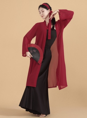 中国风jazz 古风爵士 舞蹈服复古纱衣古典现代舞练功服舞台演出服