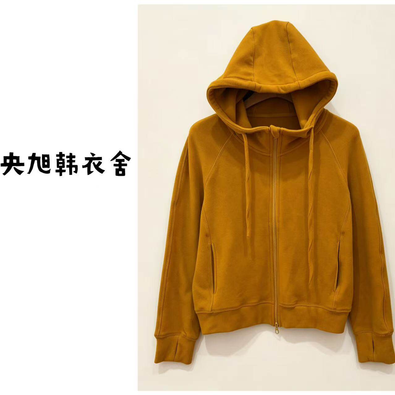央旭韩衣舍 全拉链德绒连帽外套