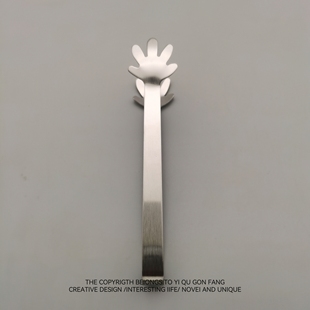 吃零食不脏手可爱水果小夹子小手掌零食夹冰夹方糖夹食品夹不锈钢