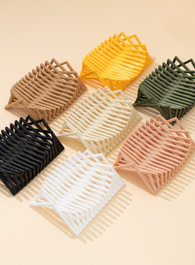 红点设计获奖/现代INS简约轻奢创意艺术桌面茶几果盘变形折叠果篮