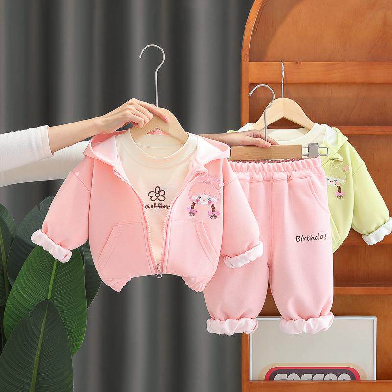 婴儿衣服春季洋气韩版时髦纯棉外穿套装7八9个月一岁女宝宝春秋装