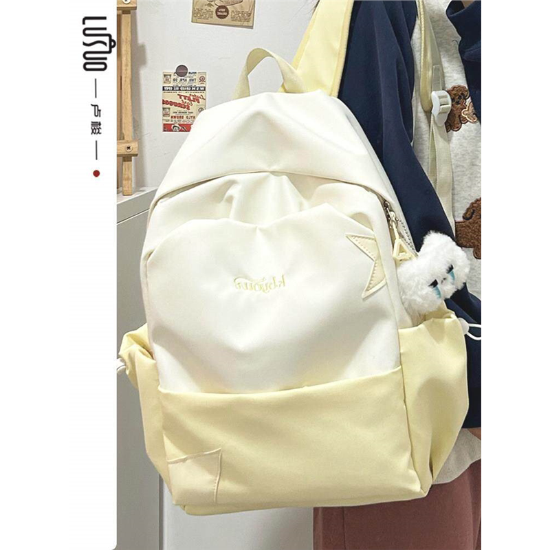 书包女ins小众风初中生高中女生高颜值大容量双肩包韩系背包肩包