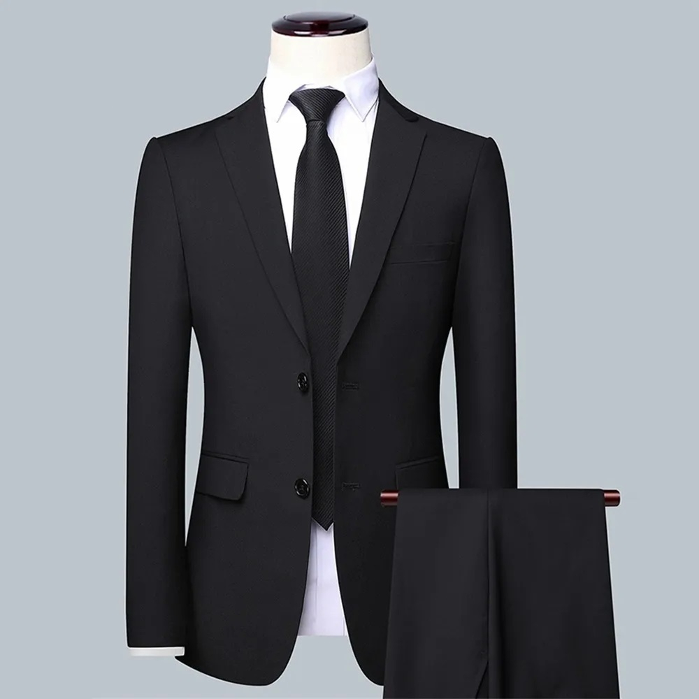 西服套装男士韩版休闲商务正装伴郎新郎结婚礼服免烫修身西装外套