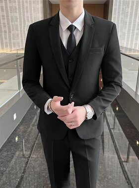 西服男外套韩版商务职业大码套装