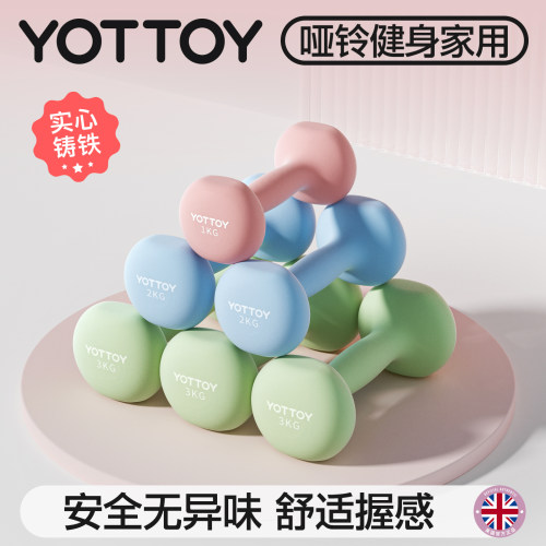 哑铃磨砂舒适握感环保静音实心铁