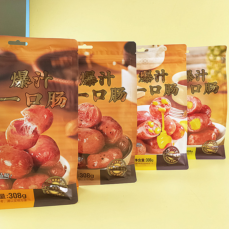 宏香记爆汁一口肠黑胡椒原味308g