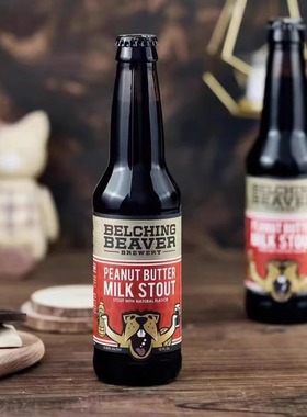 belching beaver打嗝海狸花生酱牛奶世涛啤酒355ml*6瓶美国