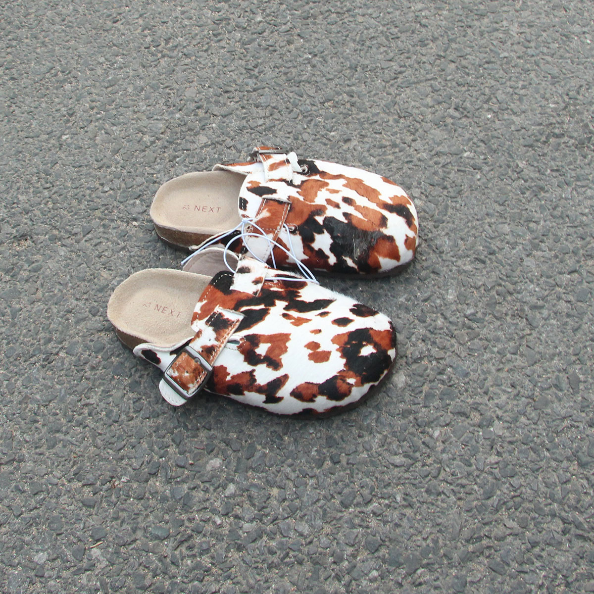 11.30孤品女童仿毛搭扣软木硬底室内拖鞋