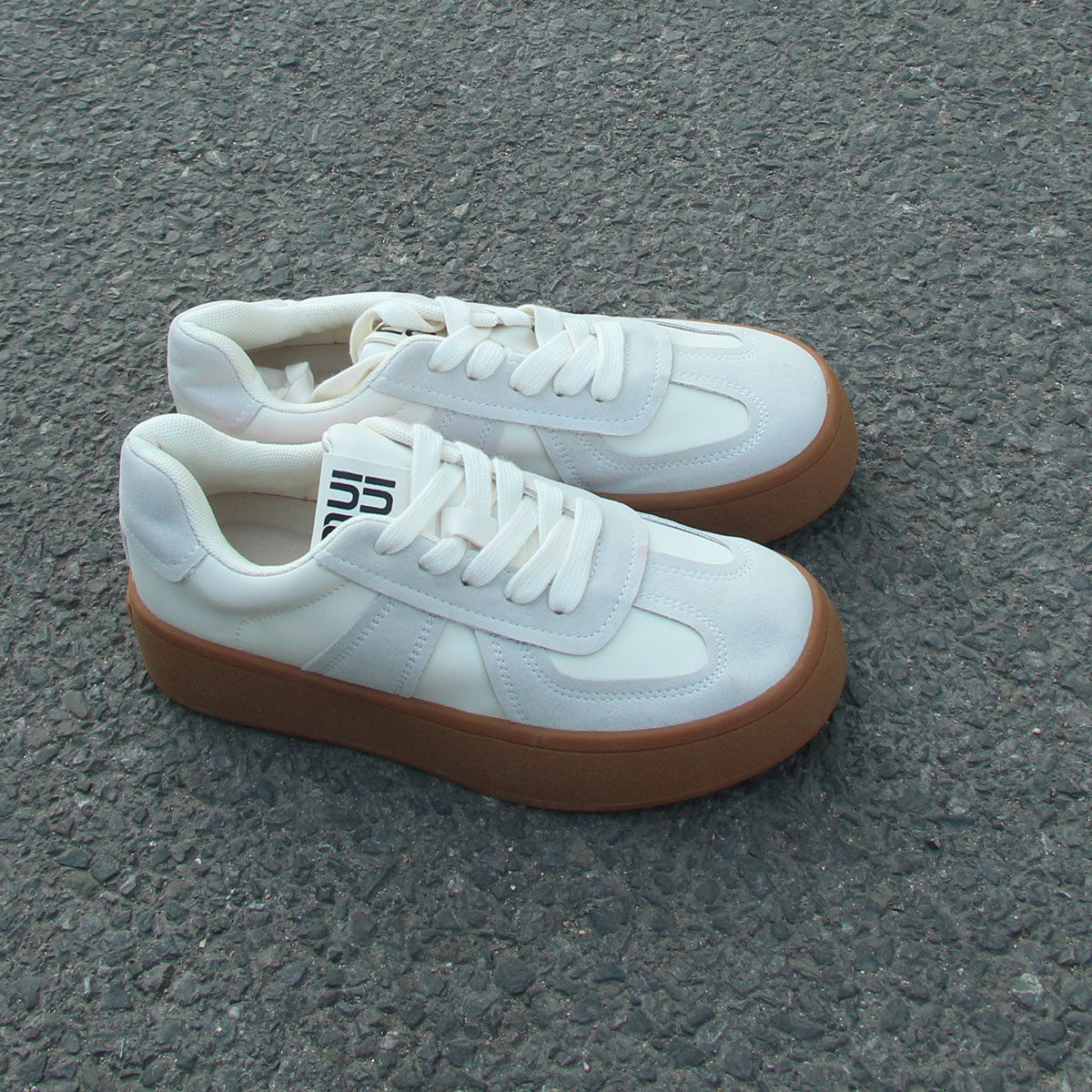 1.25微瑕孤品女士低帮系带反毛皮与PU拼接增高休闲厚底女鞋,女鞋,帆布鞋,淘宝优惠券,粉丝福利购,淘宝优惠卷