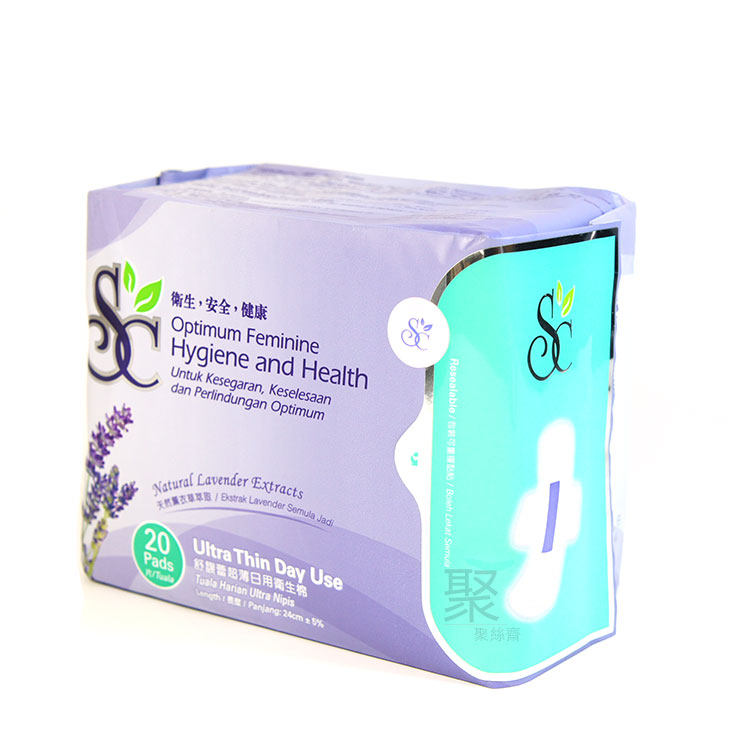 (特价)科士威 SC舒馥蕾超薄日用卫生棉/巾 20片 89812 有香