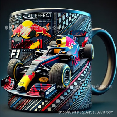 跨境新款Racing Mug F1 Formula Coffee Cup方程式赛车马克杯杯子