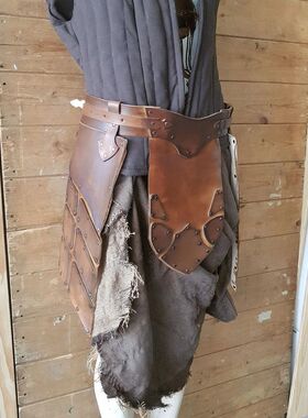中世纪文艺复兴腿甲复古腰带COSPLAY骑士罗马角斗士裙子LARP服装