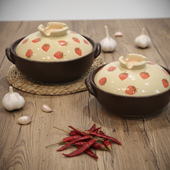 万古烧姜妍同款 草莓土锅家用日本进口炖汤砂锅干烧不裂煲仔饭浅锅