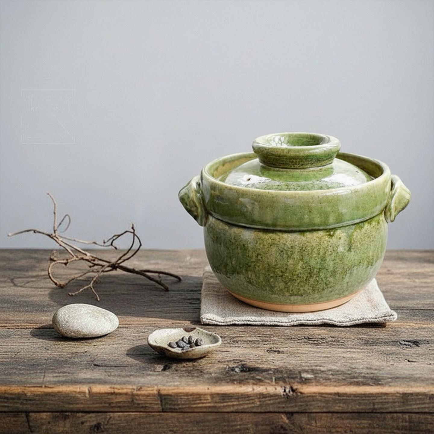 日本进口信乐烧手作陶土锅粗陶砂锅米饭锅炖肉炖菜锅耐高温煲汤锅