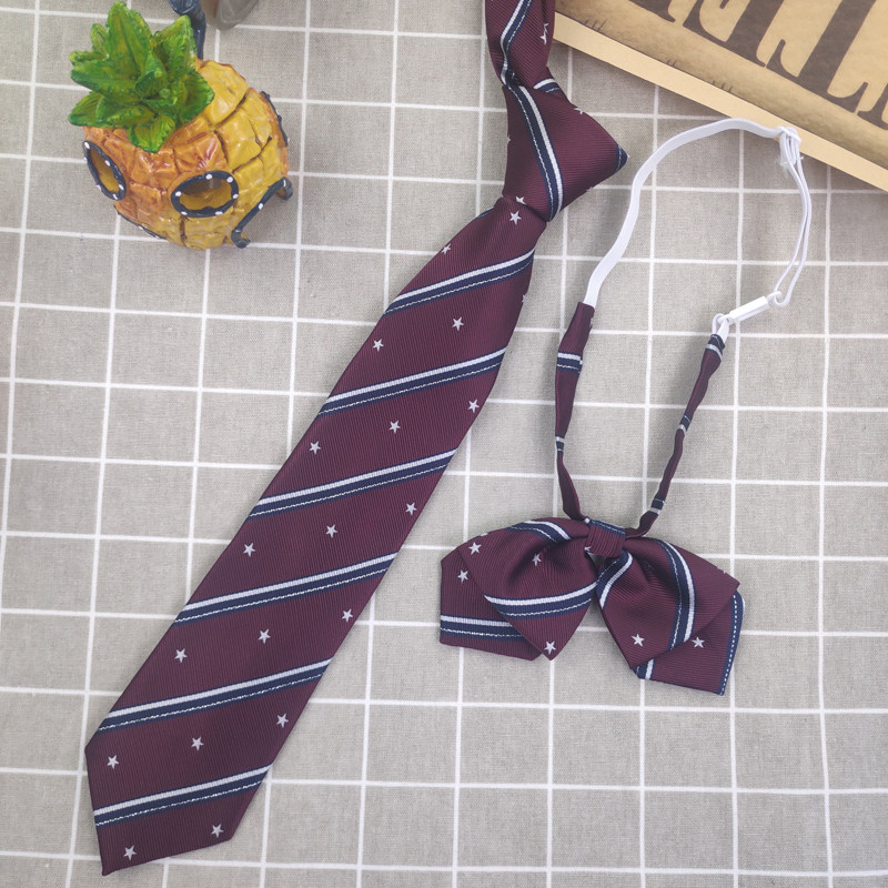 jk领带女花纹手打基础款尖角领结蝴蝶结日系装饰学院风学生dk制服