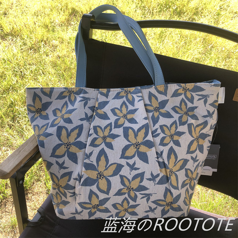 ROOTOTE女款印花软把帆布托特包