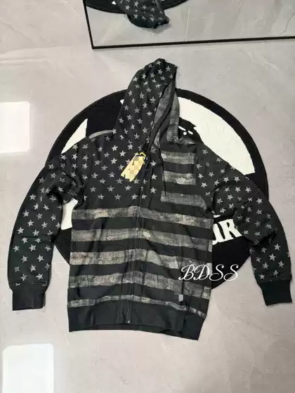 [Flag Stripe] Bdss Independent Style Star Stripe Vintage Visual Style Sweatshirt