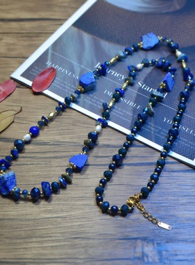 原创设计！天然石质感高档长项链