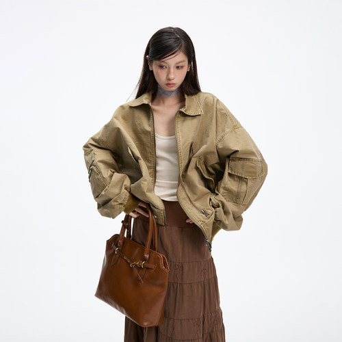 JUMPNEXT巴恩风宽松做旧夹克外套