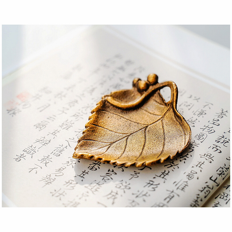 银杏菩提日本进口香插香托摆件