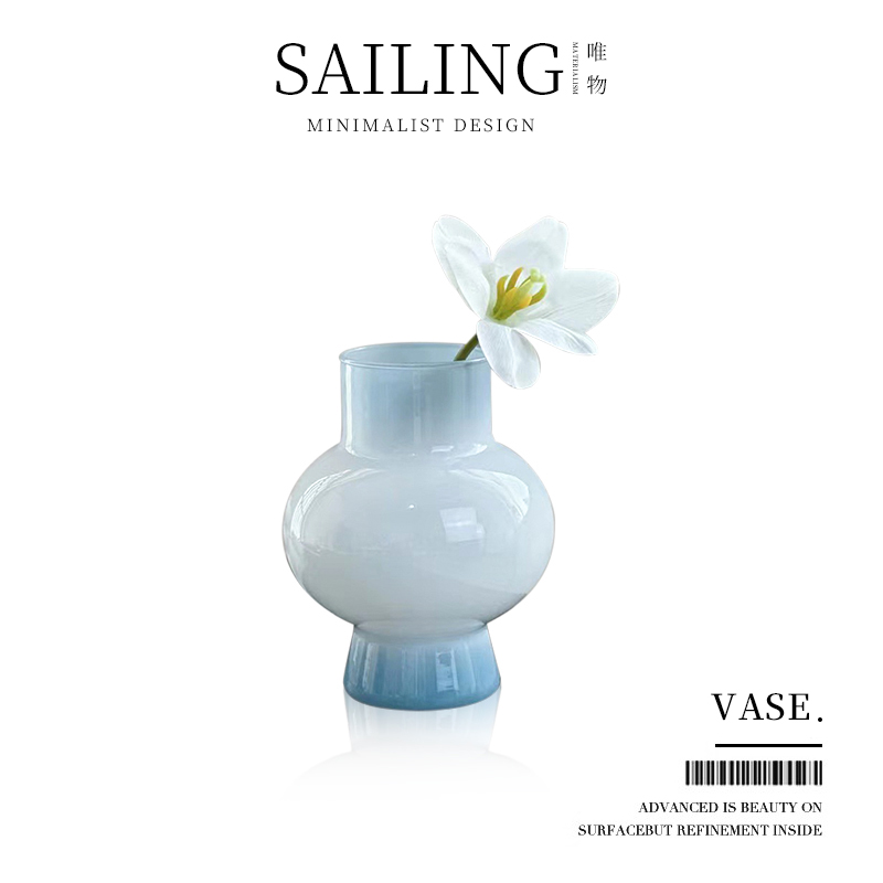 Sailing法式轻奢花瓶高颜值鲜花玻璃水养插花器客厅餐桌家居摆件