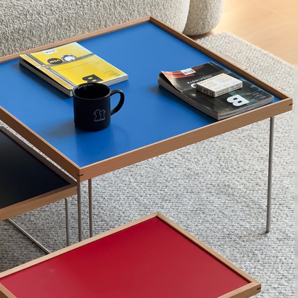 中古包豪斯茶几家用小户型不锈钢边几北欧设计师款客厅方形咖啡桌