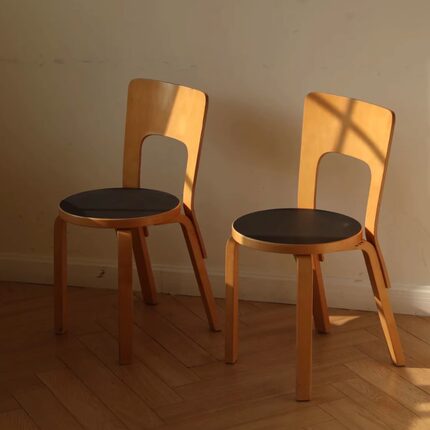 artek北欧经典中古实木餐椅ins小户型靠背椅咖啡厅艺术简约书桌椅