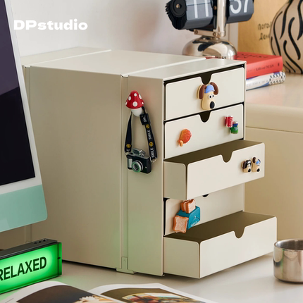 现代简约金属收纳柜北欧多层抽屉柜包豪斯桌面办公文件柜家用柜子