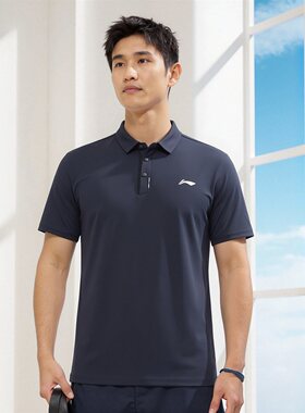 李宁短袖POLO衫男2026夏季新款防晒排湿速干健身t恤上衣APLW163