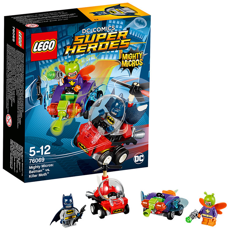 【孩仕宝】玩具模型乐高积木lego超级英雄迷你战车蝙蝠侠对杀手蛾