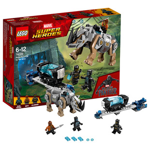 【孩仕宝】玩具模型 乐高积木LEGO 超级英雄 黑豹 矿场犀牛大对决